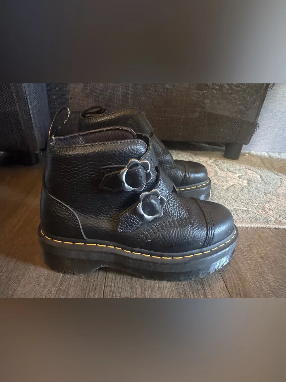 Dr. Martens Black Label Heel Tab Close-Up